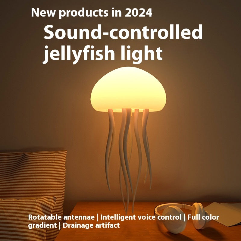 Lámpara LED de medusas decorativa para mesilla o escritorio