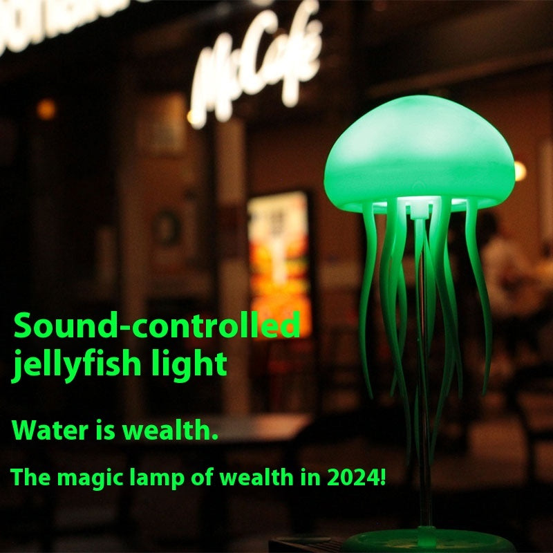 Lámpara LED de medusas decorativa para mesilla o escritorio