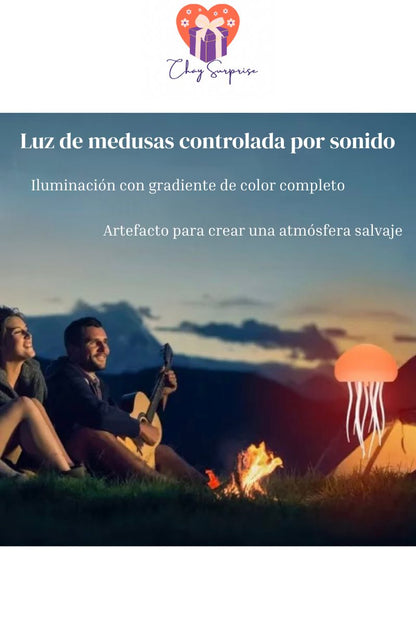 Lámpara LED de medusas decorativa para mesilla o escritorio