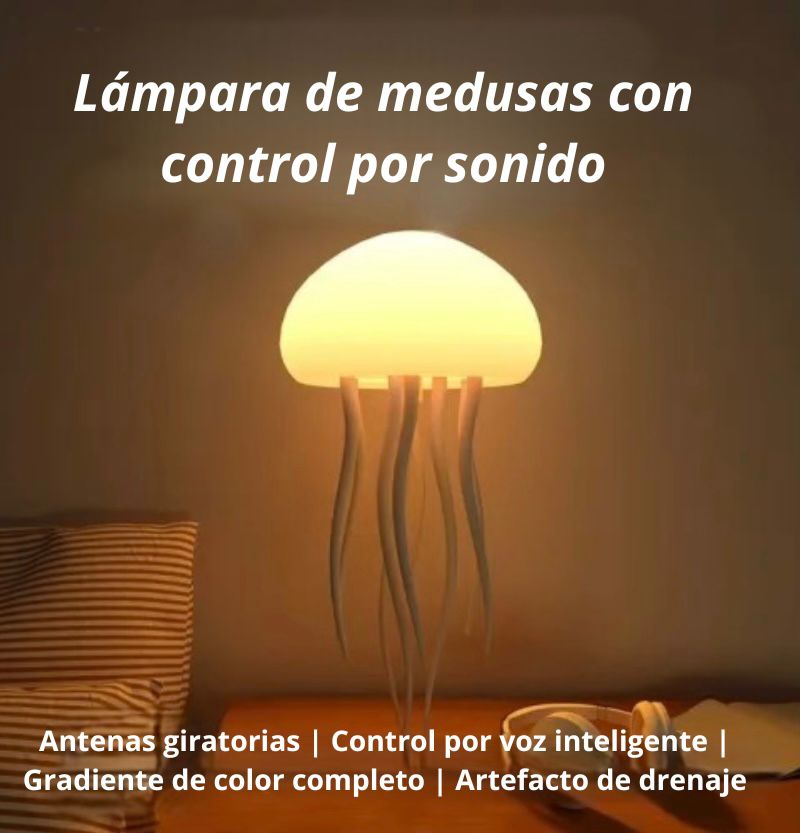 Lámpara LED de medusas decorativa para mesilla o escritorio
